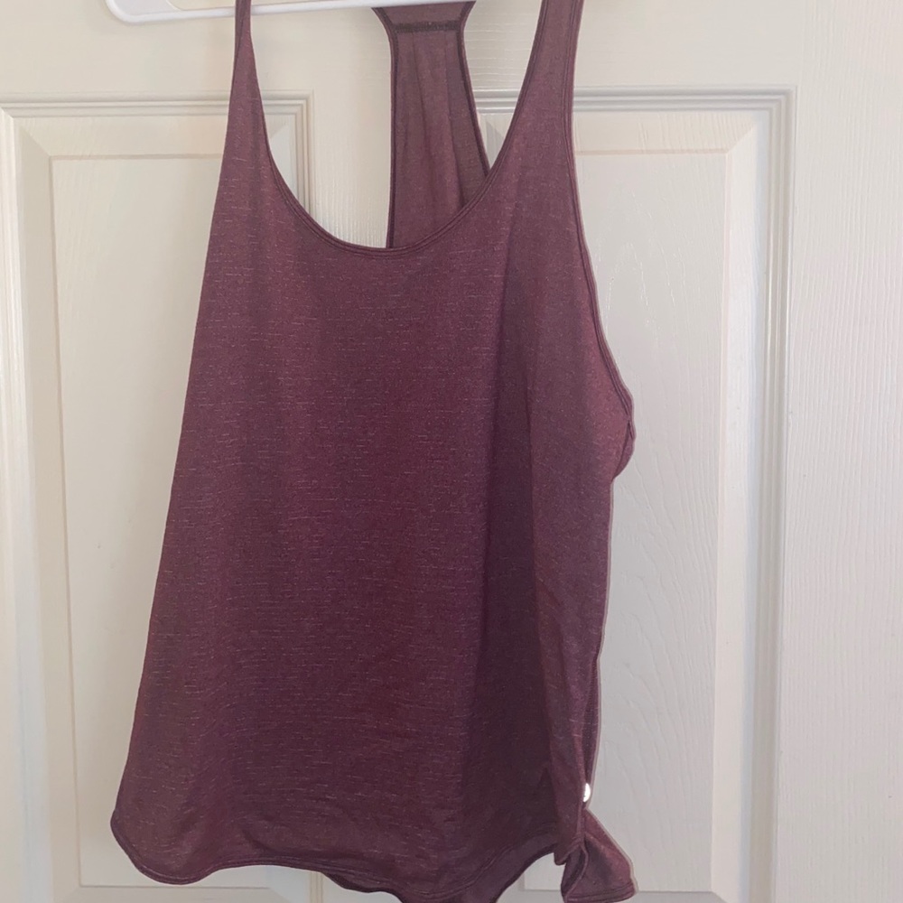 Lululemon Heathered Maroon Razorback Tank